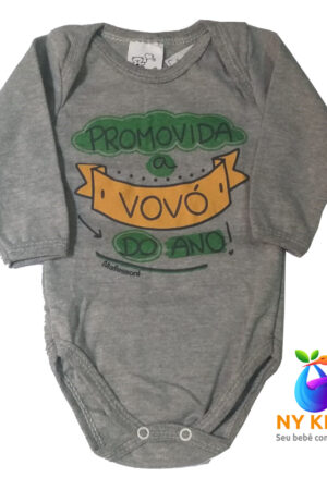 Body Cinza Com Frase