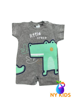 Macacão Curto Cinza Little Croco M. Ref. 2441