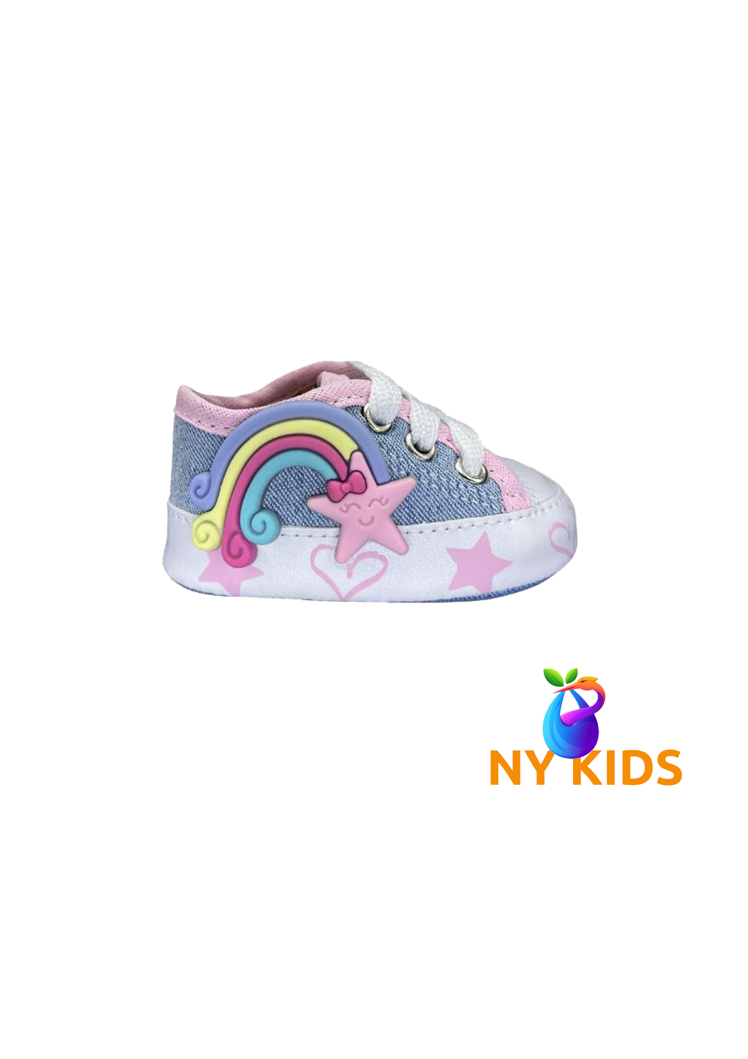 Tênis Starzinho de bebê Arco e Estrelinha (Jeans)
