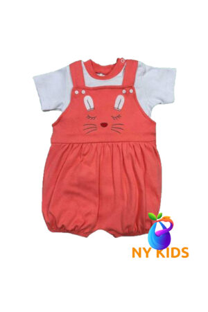 Jardineira c/ body Coral F Ref.2434