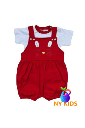 Jardineira c/ body Vermelho Escuro F Ref.2434