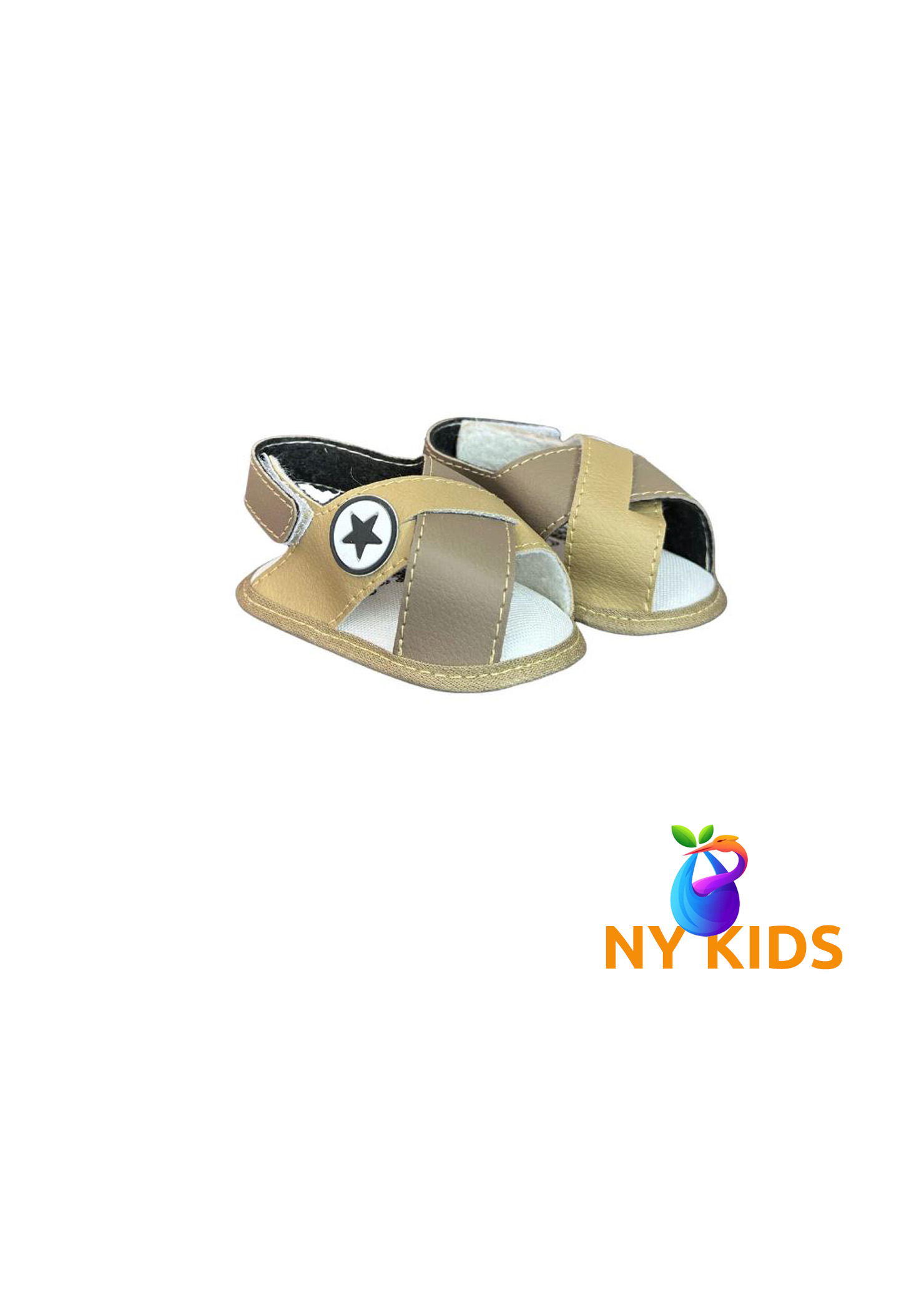 Chinelo de bebê Estrelinha (Marrom) Ref.9051