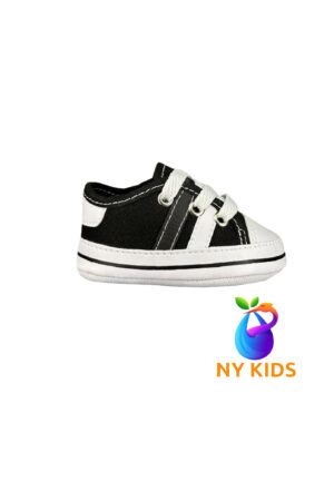 Tênis Starzinho de bebê Listrado (Preto/Branco) Ref. 11632