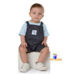 Conjunto Jardineira e Camiseta Ref. 14440