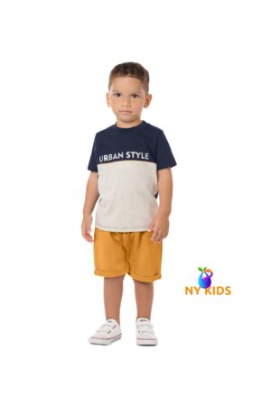 Conjunto Camiseta e Bermuda Saruel Moletom Ref. 14479